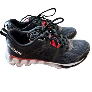 Reebok‎ ZigTech Athletic Running Shoes Comfort Lightweight Black Red Size 6.5